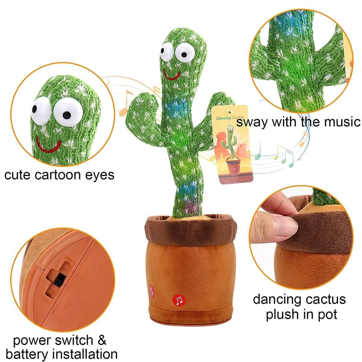 Dancing Cactus Interactive Toy